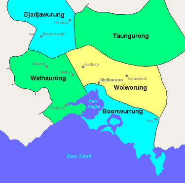 Kulin Nations Map from Wikipedia