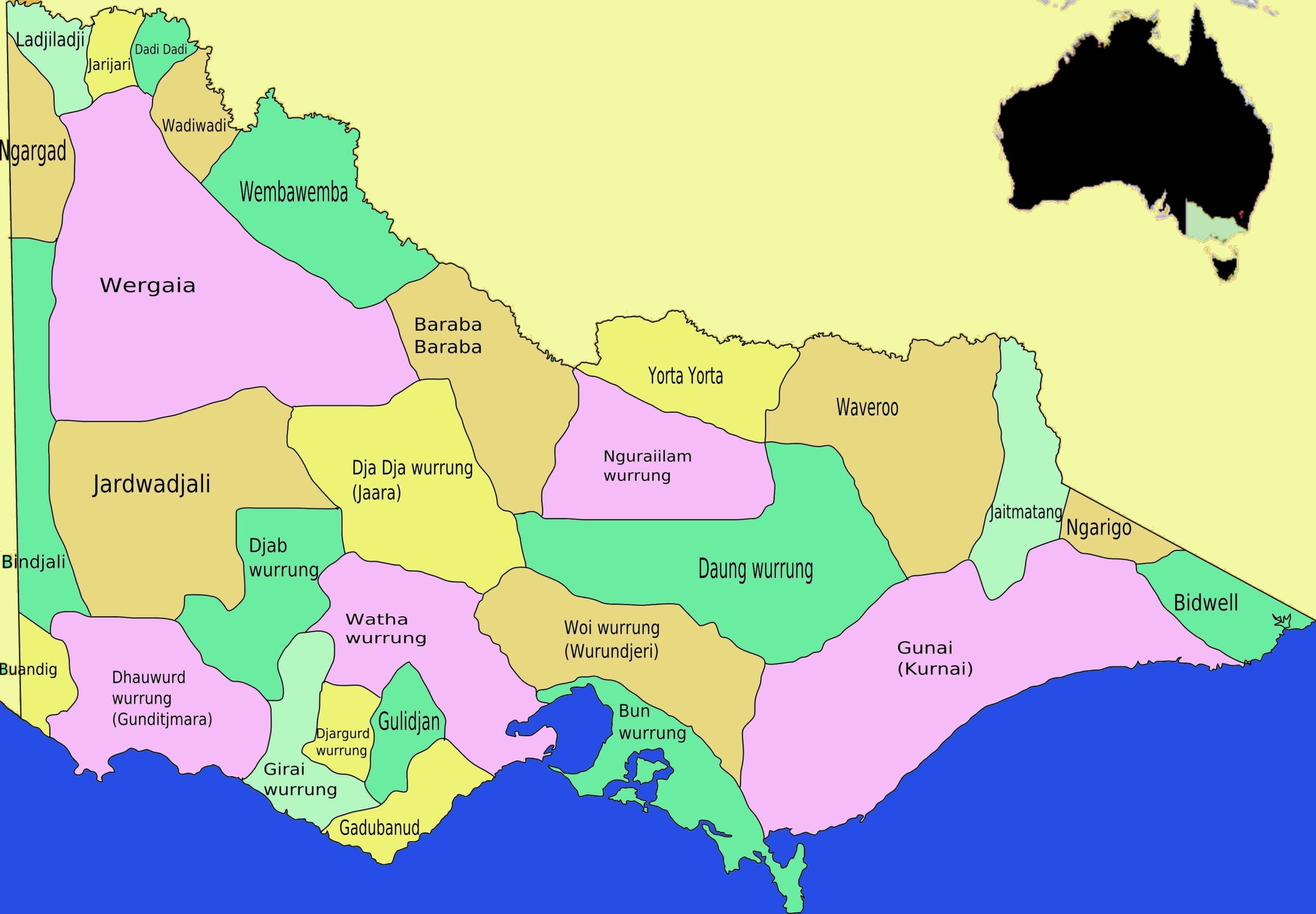 Victorian Aboriginal tribes map (Takver) Wiki